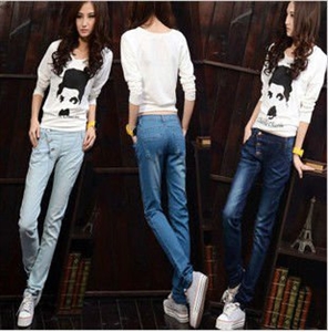 Show details for new design girl boot cut jeans WB008 Picture of new design girl boot cut jeans WB008