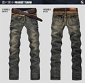 Изображение classic straight men jeans with middle waist MS001