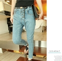 Изображение leisure lady jeans with button waist design FW006