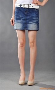 Изображение Classic blue slim demin skirt
