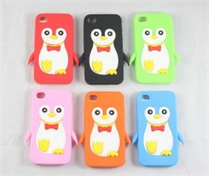 Picture of Attractive And Durable QQ Penguin Patterns iPhone 4 Silicone Cases With Fashion Design
