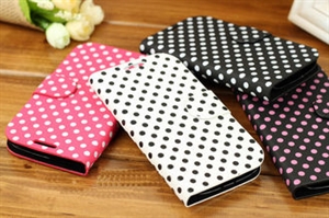 Image de Cover skin shell with stand holder polka dot leather case cover Galaxy S3 SIII i9300