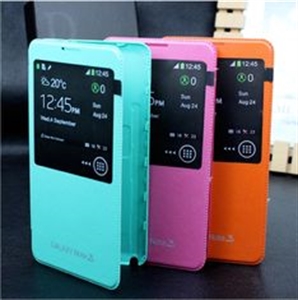 Flip Leather Case With Open Window For Samsung Galaxy Note 3 N9000