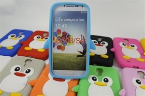 Image de Cute Penguin Samsung Silicone Cases For Galaxy i9500 , Waterproof Phone Case