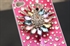 Picture of Personalized Jeweled Peafowl Flower Diamond Apple Bling Bling iPhone 4 4s Cases Back Cover