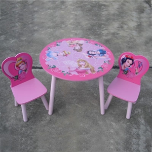 Show details for Princess Wooden table and 2 chairs Set Picture of Princess Wooden table and 2 chairs Set
