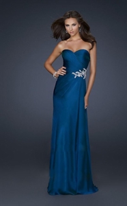 Picture of 2417  Hot Sale deep blue sweetheart beaded Fashion Evening Dresses2417