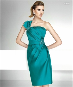 Изображение LE42 2012 New Fashion Hot Sale Custom Made One Shoulder Beaded Mini Party DressLE42