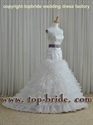 S618 2012 Latest Custom Made Wholesale beaded Ruffle Low Waist Wedding DressesS618 の画像