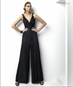 L990 2012 Hot SaleCustom Made Fashion V-neck black Chiffon Mother DressL990 の画像
