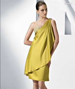 Picture of LE47 2012 Hot Sale Custom Made One Shoulder Beaded Mini Mother DressLE47