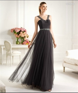 Show details for LE60 2012 Latest Popular Custom Made Graceful Spaghetti Straps Sash Tulle Mother DressLE60 Picture of LE60 2012 Latest Popular Custom Made Graceful Spaghetti Straps Sash Tulle Mother DressLE60
