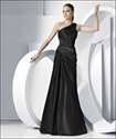 LE24 2012 Popular Custom Made One shoulder Pleated Sheath Mother DressLE24 の画像