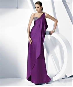 Picture of LE14 2012 Professional OEM Custom Made Abraic One shoulder beaded sheath Mother DressLE14