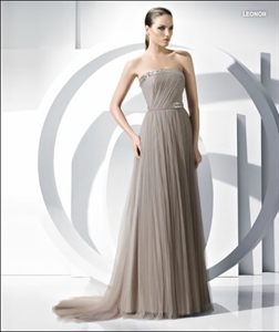 Image de LE19 2012 Hot Sale Custom Made Sleeveless Beaded Tulle Mother DressLE19