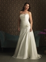 W264 2012 hot sale custom made plus size satin handmade flower Wedding DressW264 の画像