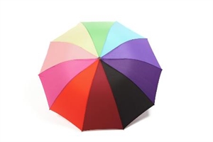 Rainbow Folding Umbrella with 8 Panels of Different Colors の画像