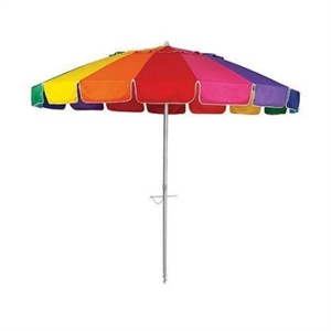 Image de 16ribs rainbow beach parasol with aluminum pole