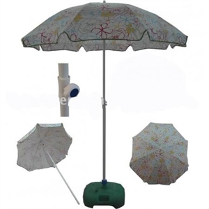 Image de 36inch outdoor sun umbrella with flower pattern